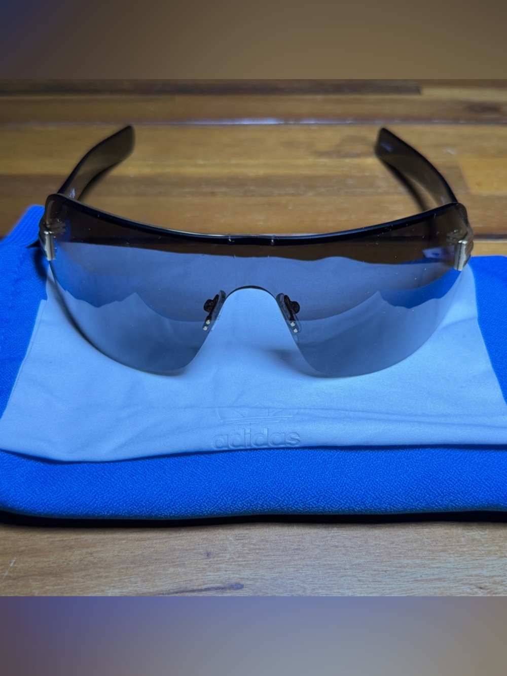 adidas Blue Gradient Shield Sunglasses